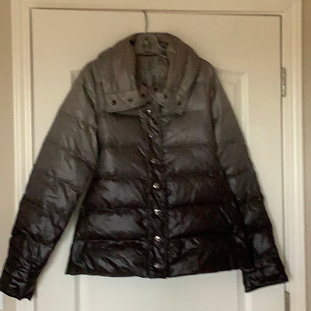 Goose down jacket. Belt optional. Grey. WEILL from Paris.